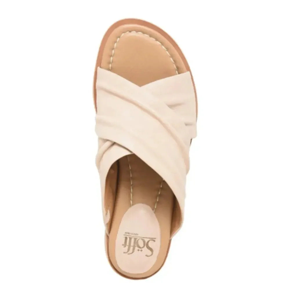Sofft Women's The Heel Tapioca Gray Fallon Slide Sandals Size 7